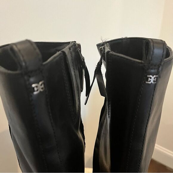 Sam Edelman Freda Knee High Black Leather Books, 6.5, buckles, Side Zipper NWOB - Picture 13 of 13